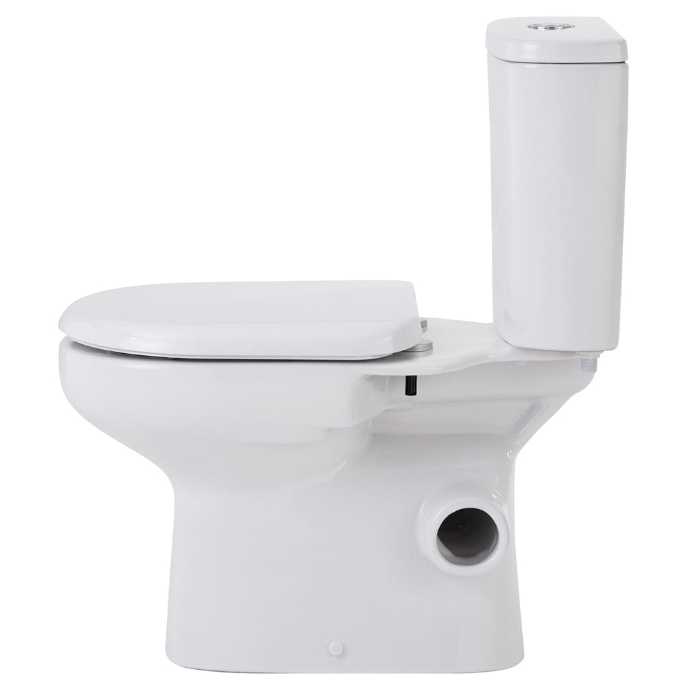 Fienza Petra Close-Coupled Toilet Suite, Skew Trap, Gloss White