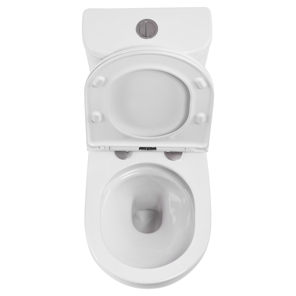 Fienza Petra Close-Coupled Toilet Suite, Skew Trap, Gloss White