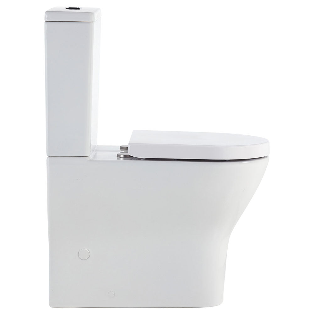 Fienza Tono Tornado Flush Back-to-Wall Toilet Suite, Gloss White