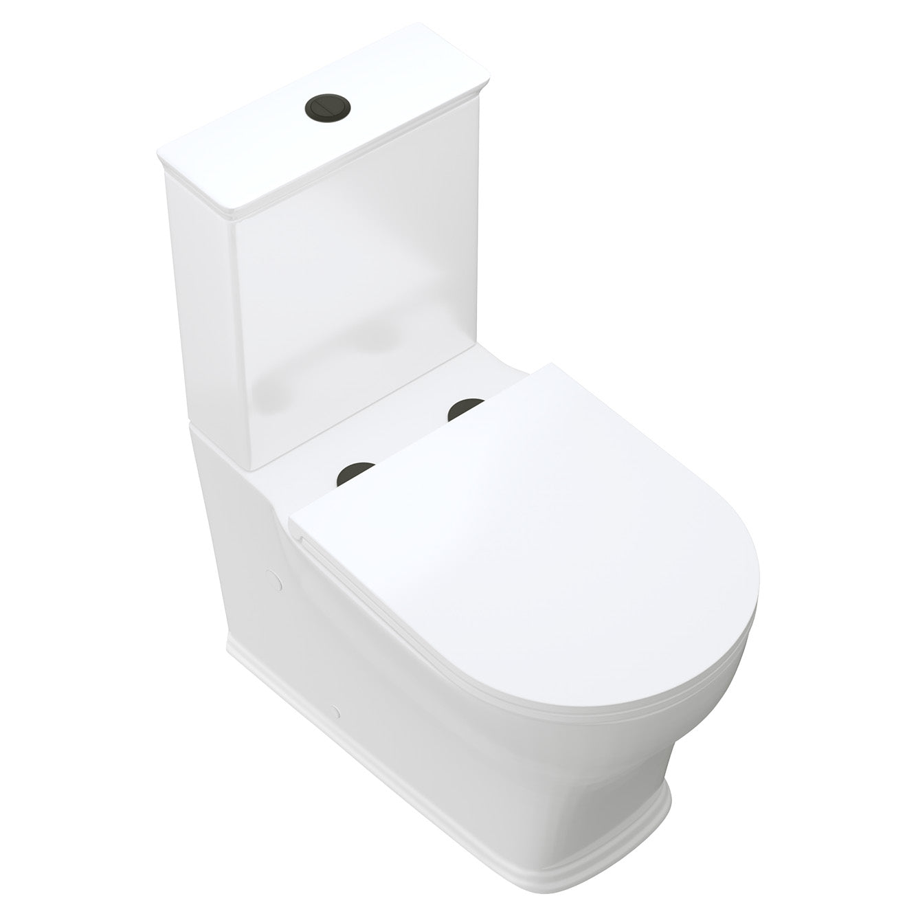 Fienza Lillian Tornado Flush Back-to-Wall Toilet Suite, Gloss White with Slim Seat
