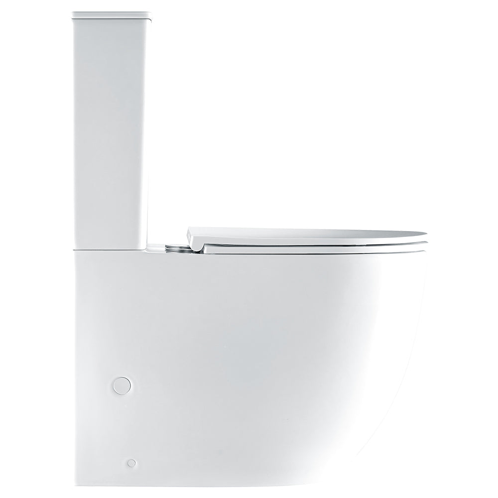 Fienza GEBERIT Joli Tornado Back-to-Wall S-Trap 160-220 Toilet Suite Slim Seat and Lid, Gloss White