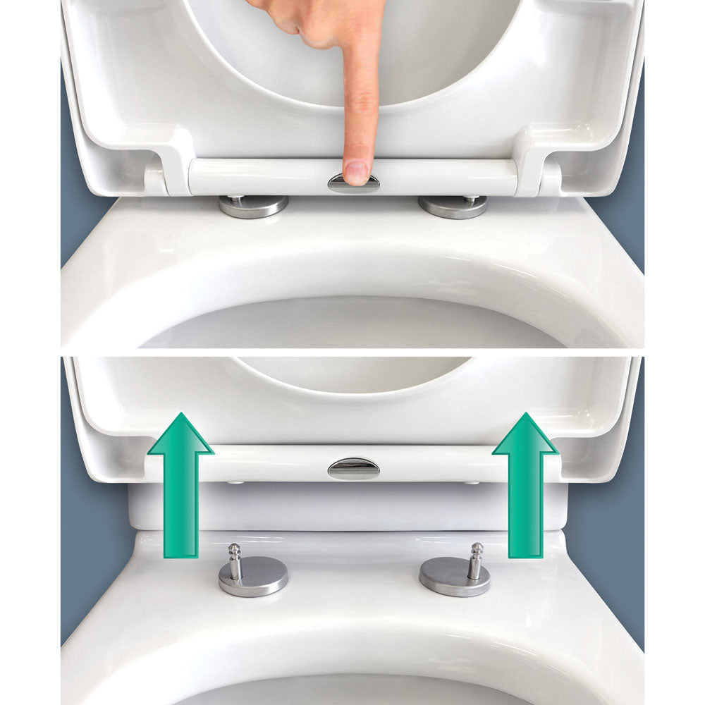 Fienza Escola Back-to-Wall Toilet Suite with Slim Seat S-Trap 160-230, Gloss White