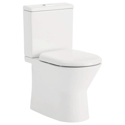 Fienza Escola Back-to-Wall S-Trap 90-160 Toilet Suite, Gloss White