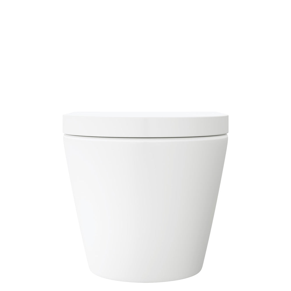 Fienza Koko Tornado Wall-Hung Pan & Uni Seat Matte P-Trap, Gloss White