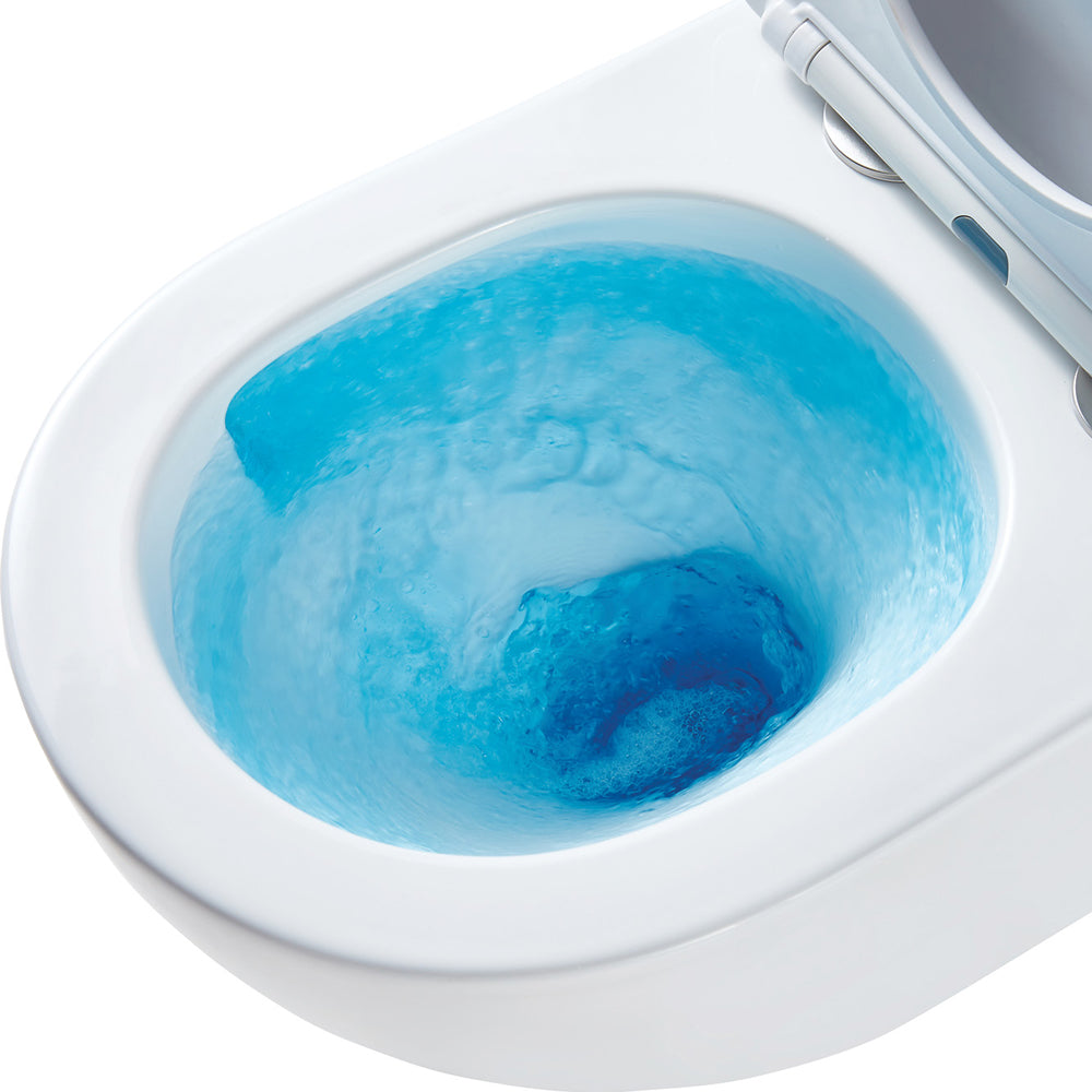 Fienza Koko Tornado Flush Wall Hung Toilet Suite, Gloss White