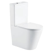 Fienza Aluca Tornado Flush Back-to-Wall Toilet Suite, Gloss White with Slim Seat