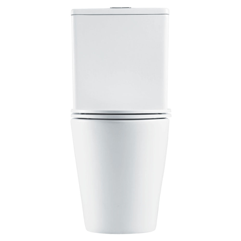 Fienza Aluca Tornado Flush Back-to-Wall Toilet Suite, Gloss White with Slim Seat