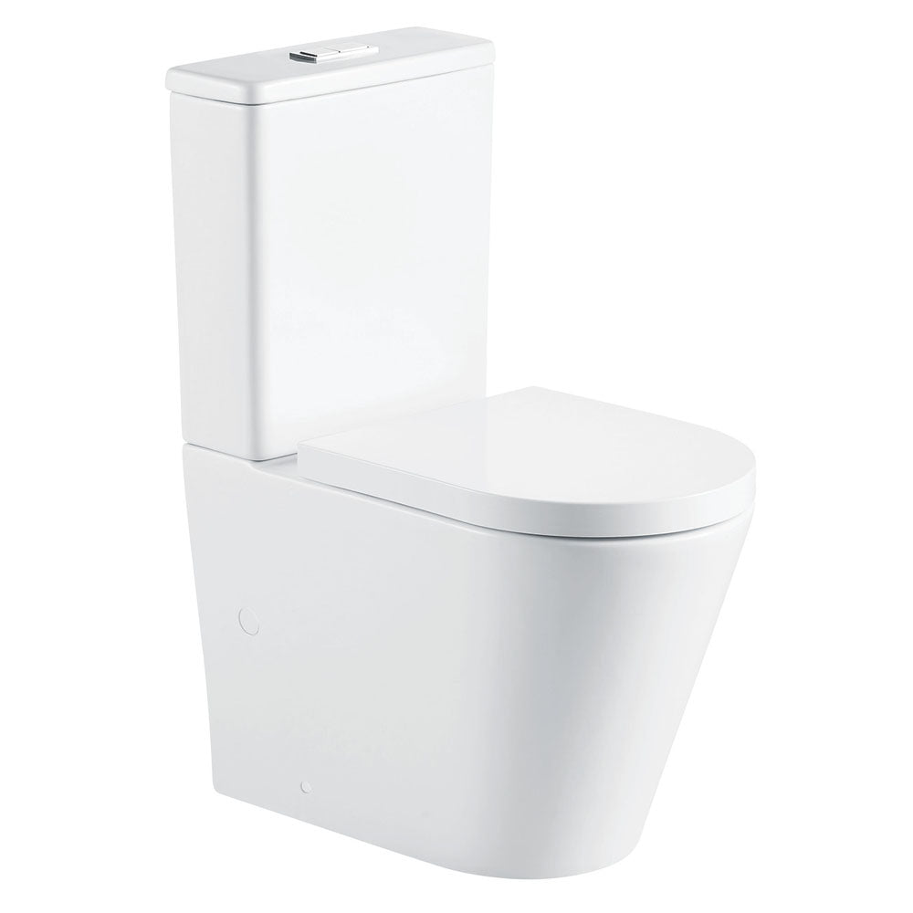 Fienza GEBERIT Aluca Tornado S-Trap 160-220 Back-to-Wall Toilet Suite 4Star 4.5/3L Slim Seat and Lid, Gloss White