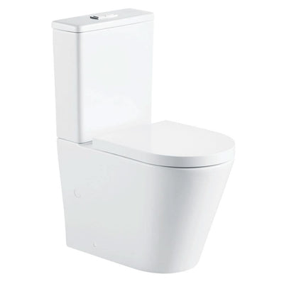 Fienza GEBERIT Aluca Tornado P-Trap Back-to-Wall Toilet Suite 4 Star 4.5/3L Slim Seat, Gloss White