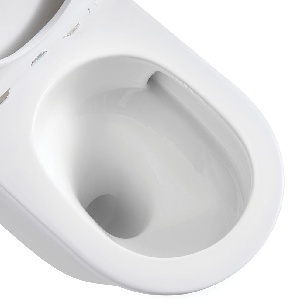 Fienza Aluca Tornado Wall-Faced S-Trap Pan and Seat Slim Seat, Gloss White
