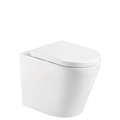 Fienza Aluca Tornado Wall-Faced P-Trap Pan and Seat, Gloss White