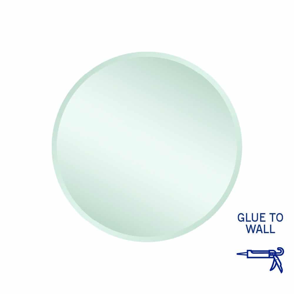Thermogroup Kent 18mm Bevel Round Mirror - 600mmØ Glue-to-Wall