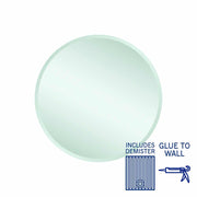 Thermogroup Kent 18mm Bevel Round Mirror - 600mmØ Glue-to-Wall and Demister