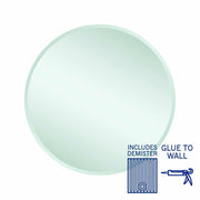 Thermogroup Kent 18mm Bevel Round Mirror - 700mmØ Glue-to-Wall and Demister