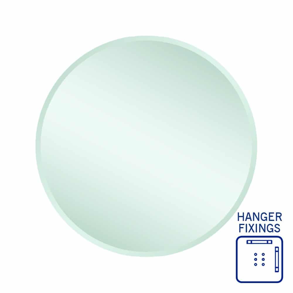 Thermogroup Kent 18mm Bevel Round Mirror - 700mmØ with Hangers