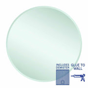 Thermogroup Kent 18mm Bevel Round Mirror - 800mmØ Glue-to-Wall and Demister