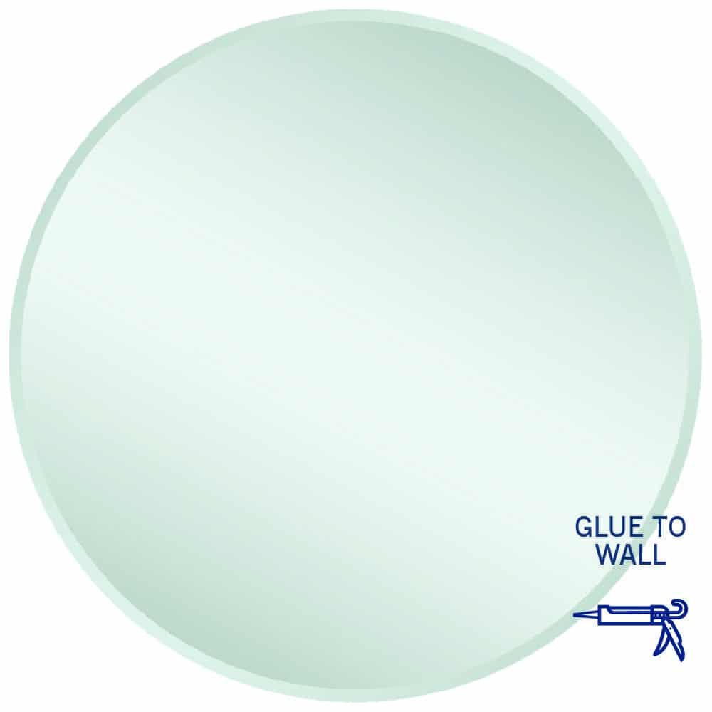 Thermogroup Kent 18mm Bevel Round Mirror - 900mmØ Glue-to-Wall