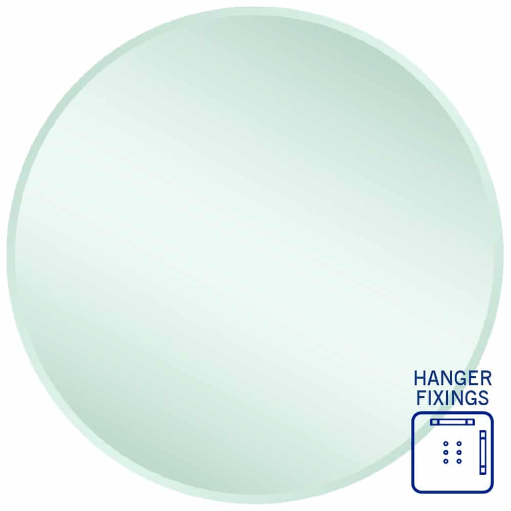 Thermogroup Kent 18mm Bevel Round Mirror - 900mmØ with Hangers