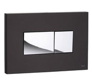 Karisma-Flush Button-Black Soft Touch Polished Chrome Buttons
