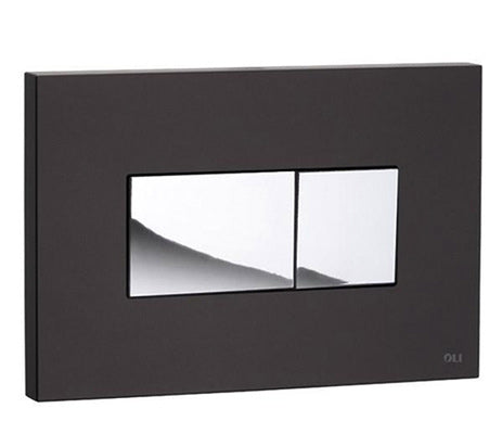 Karisma-Flush Button-Black Soft Touch Polished Chrome Buttons