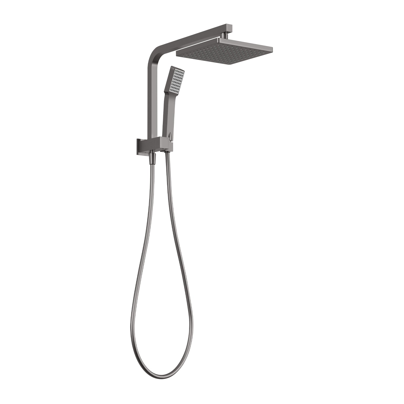 Phoenix Lexi Compact Twin Shower, Brushed Carbon