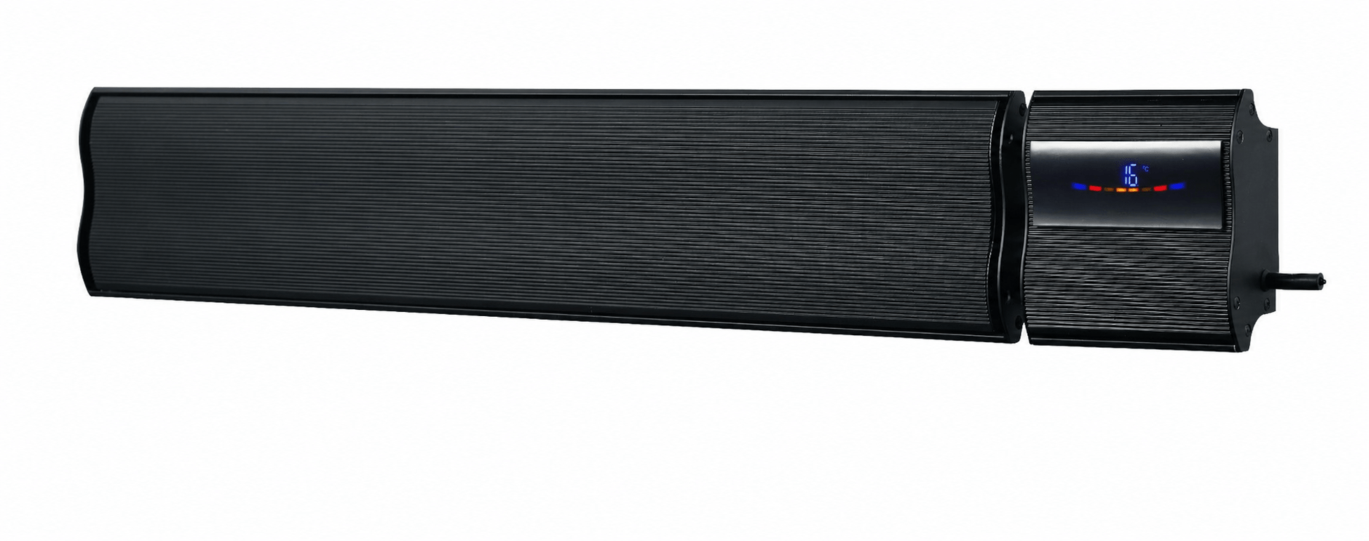Thermogroup Lotus 1800W Wall Mounted Outdoor Heater with Remote & Wi-Fi 1240x150x215mm, Black