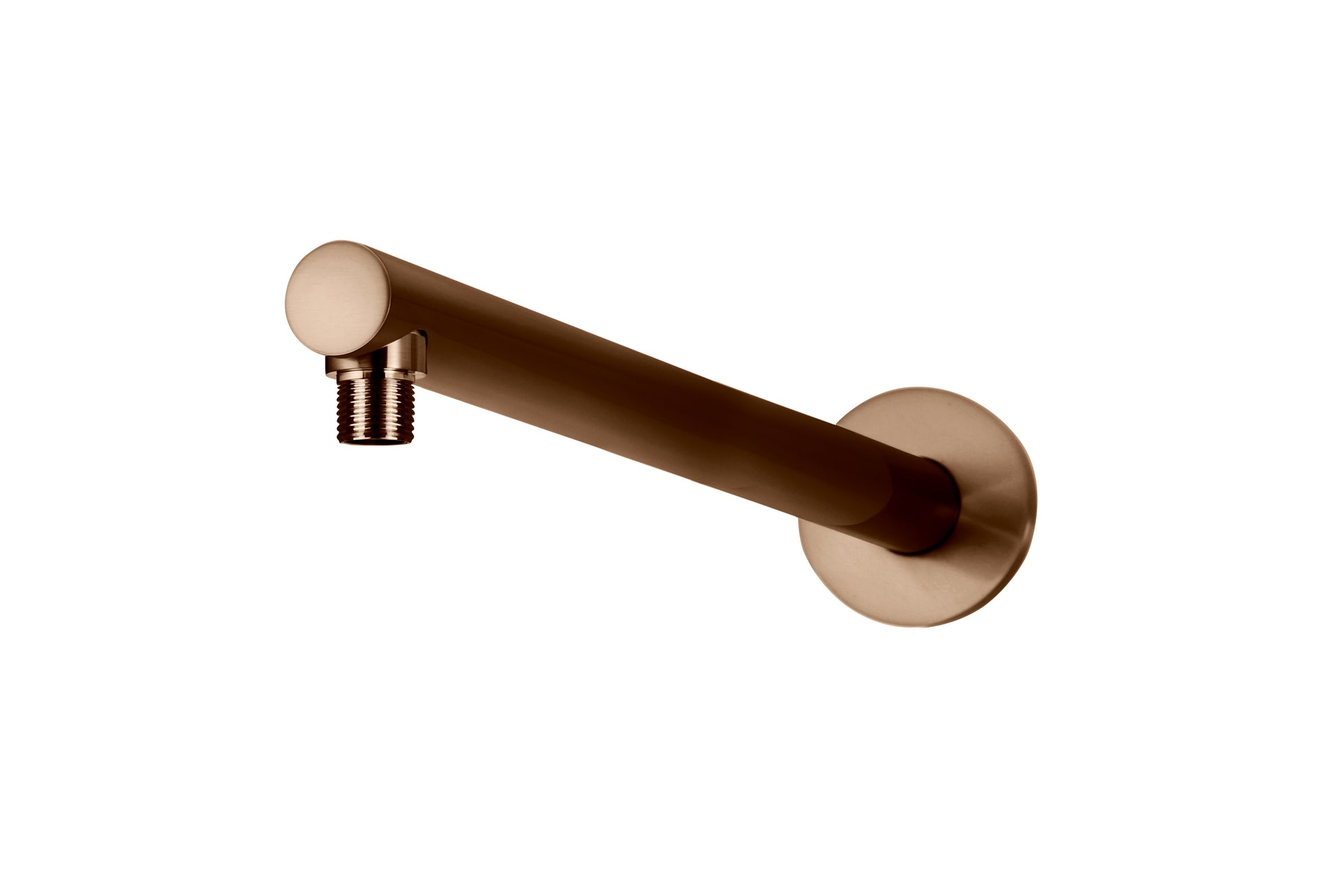 Round Wall Shower Arm 400mm, Lustre Bronze