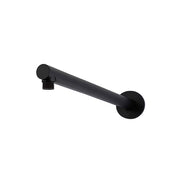 Round Wall Shower Arm 400mm, Matte Black