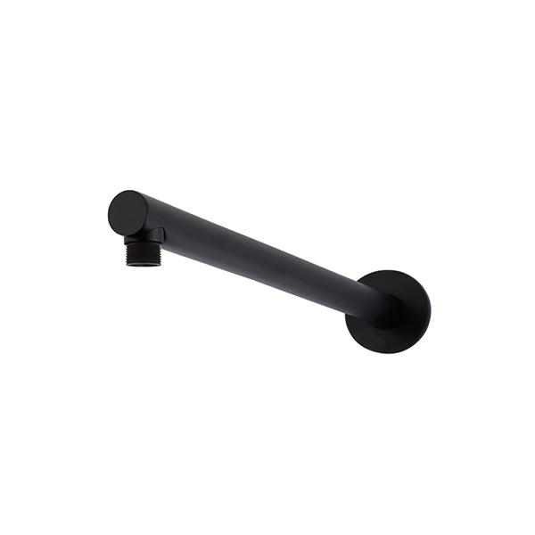 Round Wall Shower Arm 400mm, Matte Black