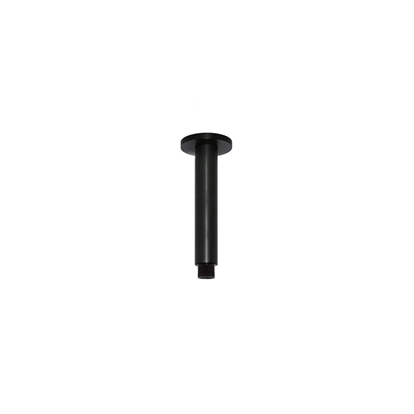 Round Ceiling Shower Arm 150mm, Matte Black