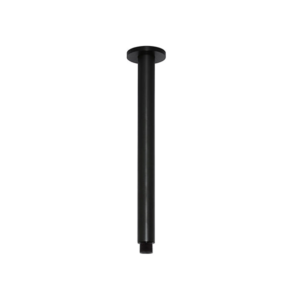 Round Ceiling Shower Arm 300mm, Matte Black