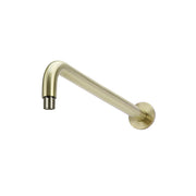 Round Wall Shower Curved Arm 400mm, Tiger Bronze