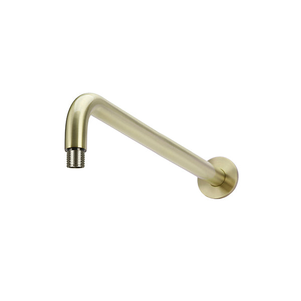 Round Wall Shower Curved Arm 400mm, Tiger Bronze