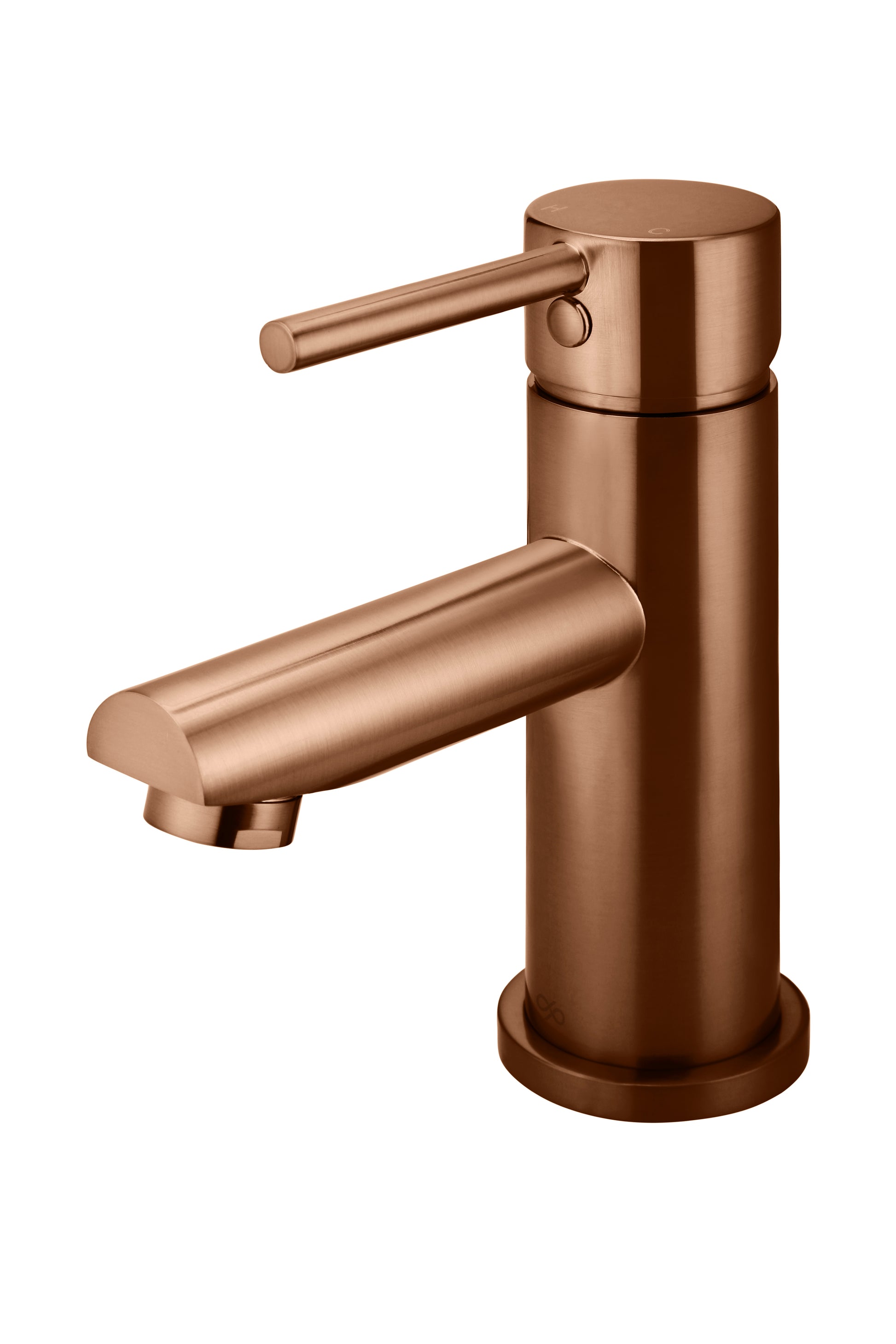 Round Basin Mixer, Lustre Bronze