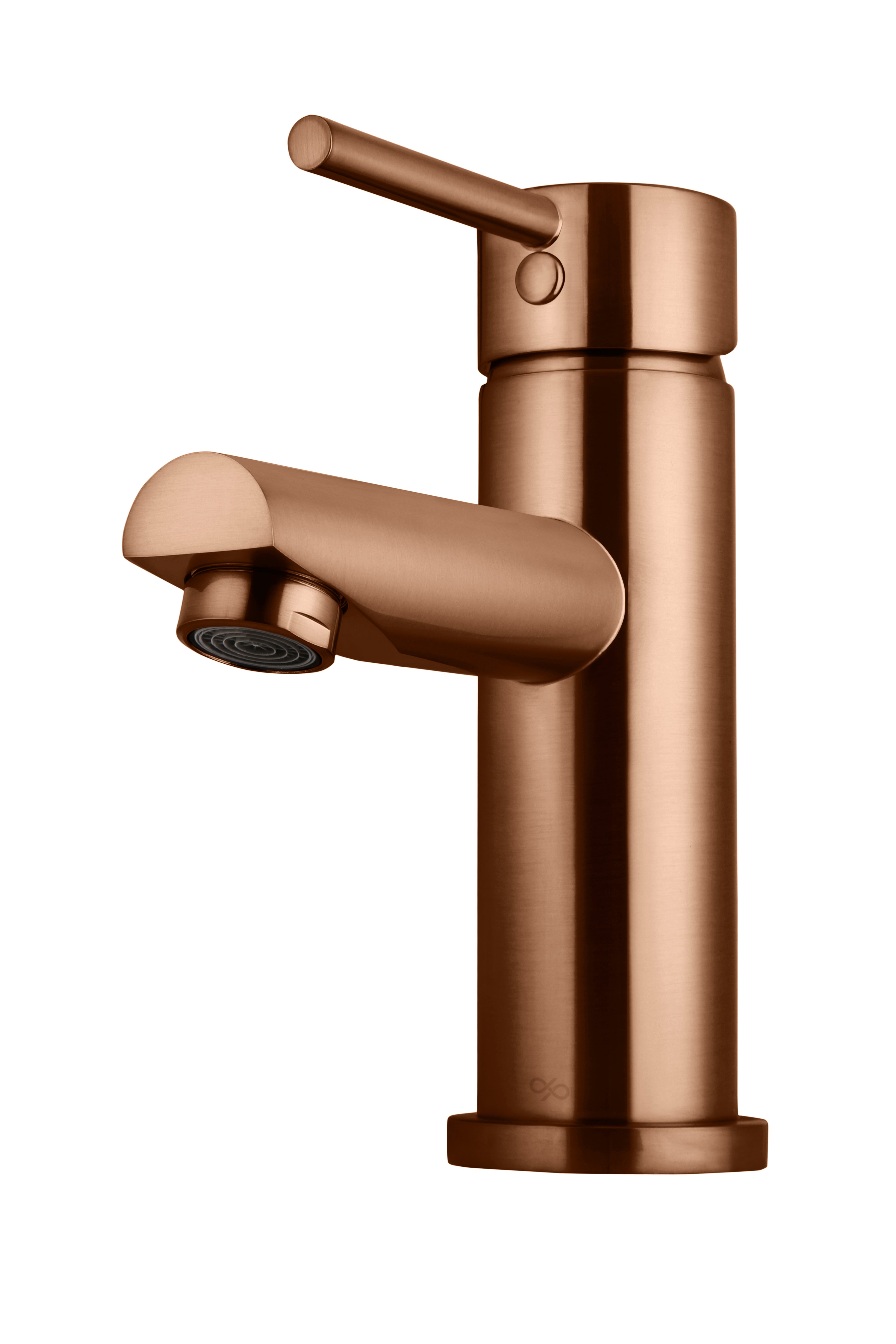 Round Basin Mixer, Lustre Bronze