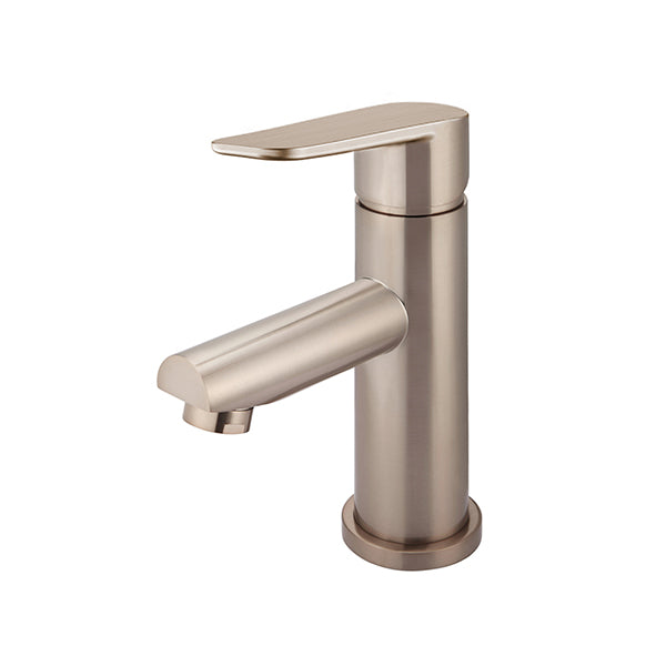 Round Paddle Basin Mixer, Champagne