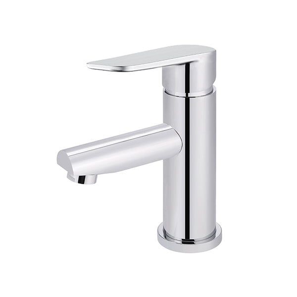 Round Paddle Basin Mixer, Polished Chrome