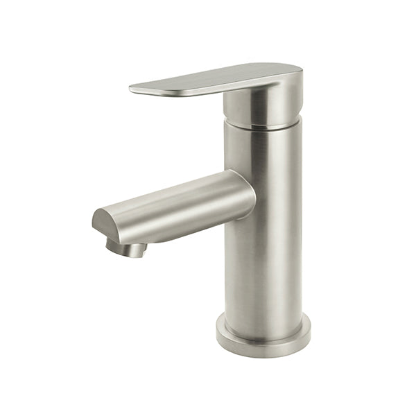 Round Paddle Basin Mixer, Brushed Nickel