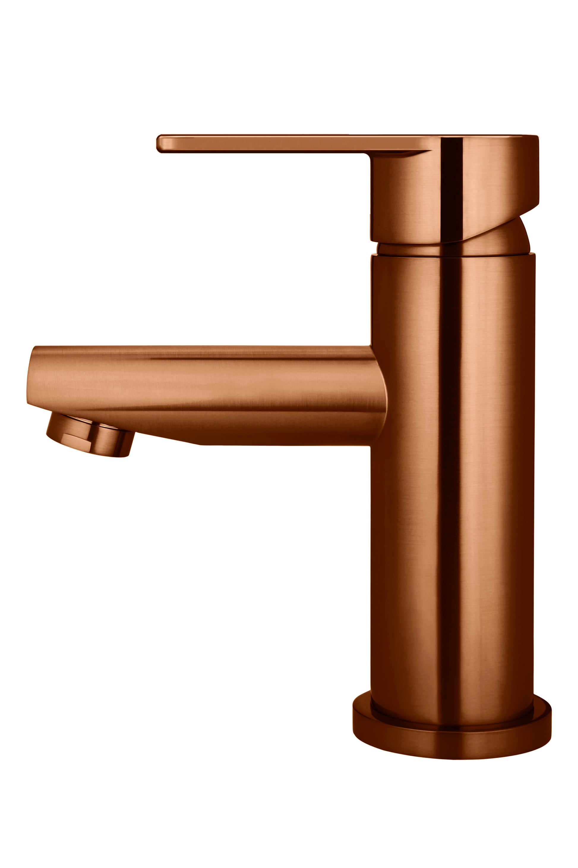 Round Paddle Basin Mixer, Lustre Bronze