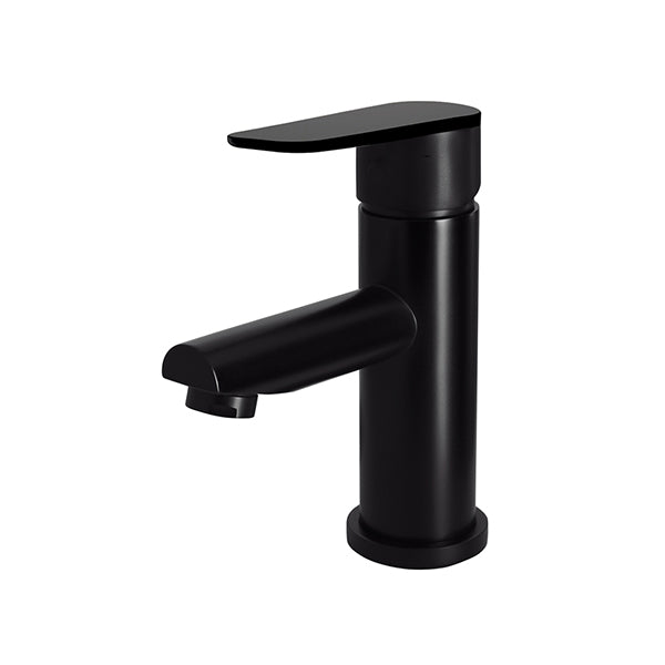Round Paddle Basin Mixer, Matte Black