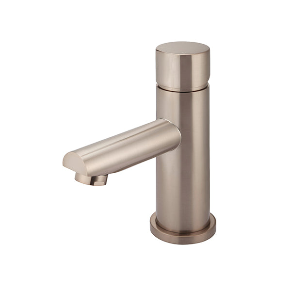 Round Pinless Basin Mixer, Champagne