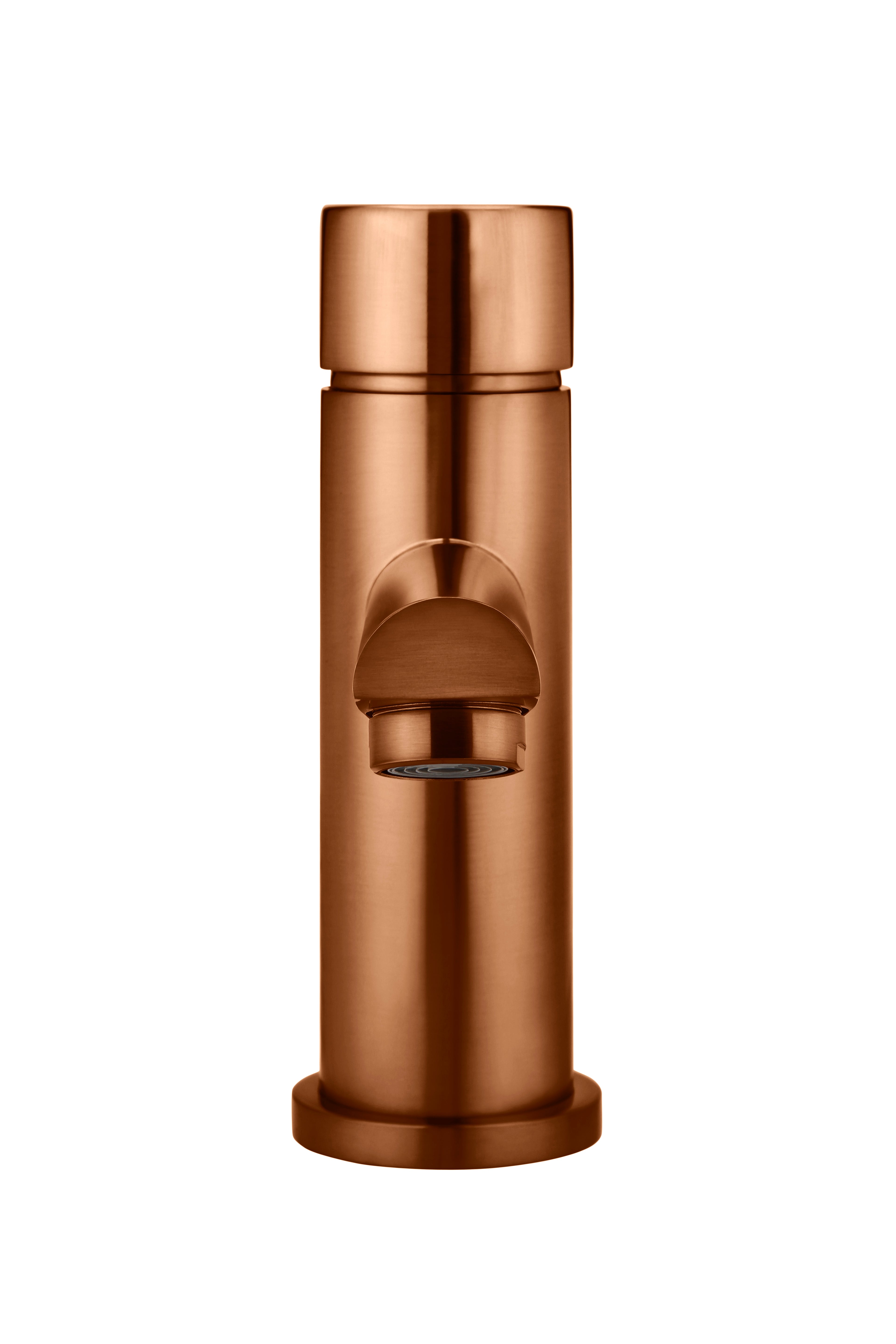 Round Pinless Basin Mixer, Lustre Bronze