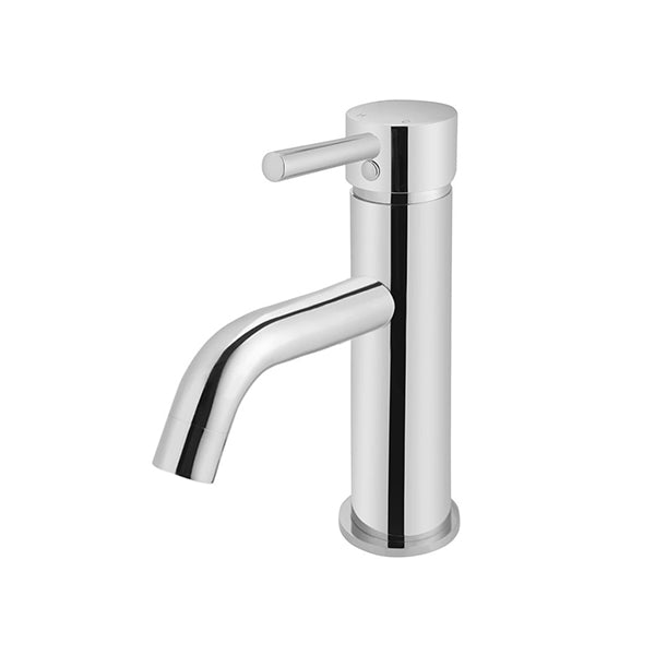 Round Basin Mixer Curved, Polished Chrome