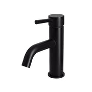Round Basin Mixer Curved, Matte Black