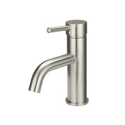 Round Basin Mixer Curved, Brushed Nickel