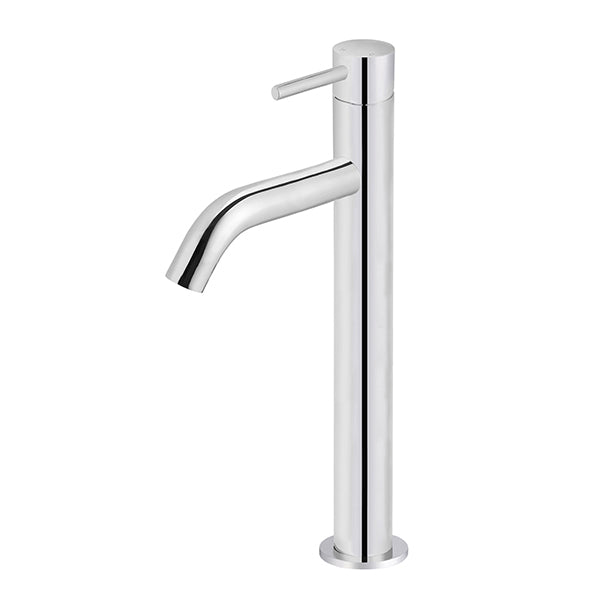 Piccola Tall Basin Mixer Tap with 130mm Spout, Polished Chrome
