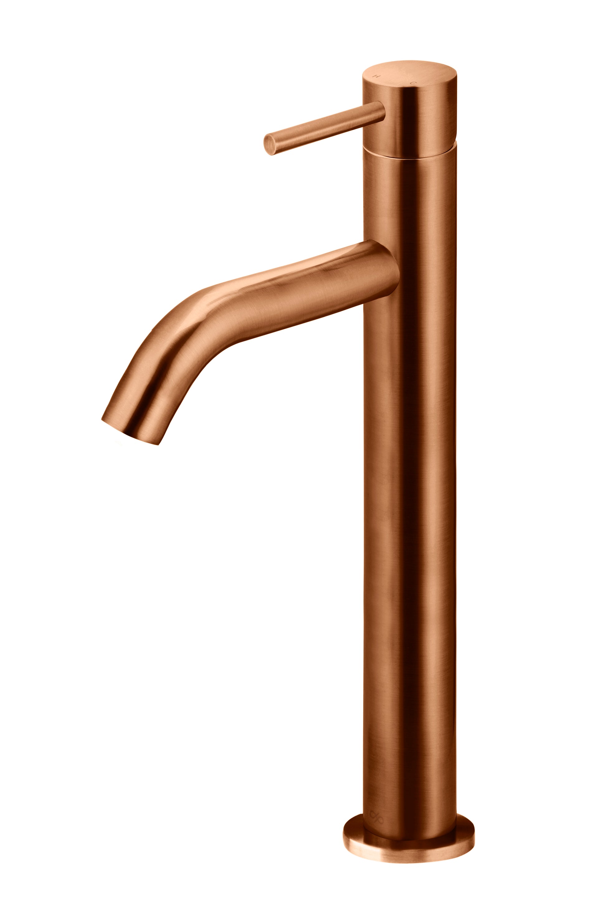 Piccola Tall Basin Mixer Tap with 130mm Spout, Lustre Bronze
