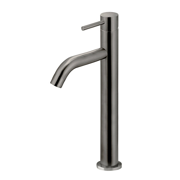 Piccola Tall Basin Mixer Tap with 130mm Spout, Shadow