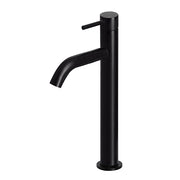 Piccola Tall Basin Mixer Tap with 130mm Spout, Matte Black