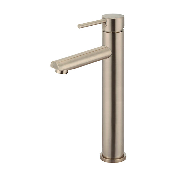 Round Tall Basin Mixer, Champagne